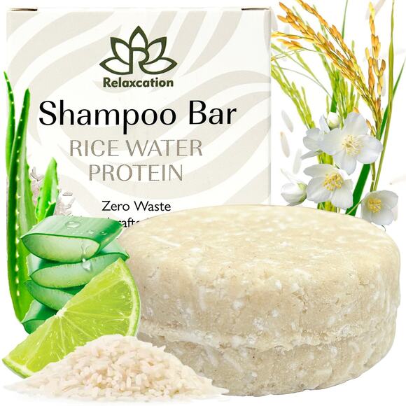RICE WATER PROTEIN Shampoo Bar for Hair Growth - Picture 1 of 10